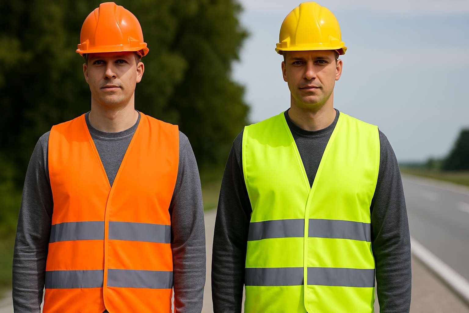 Orange vs Yellow reflective safety vest comparison